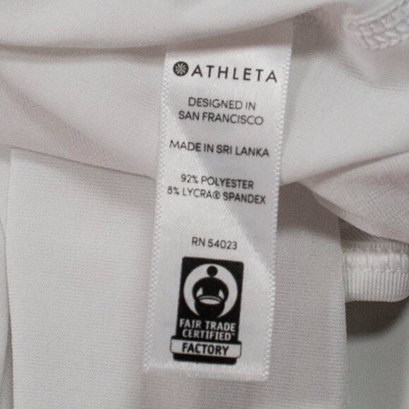 Athleta Kettlebella Train Tee Shirt Womens Medium M White T Top Athletic L05X - Picture 7 of 7